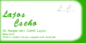 lajos cseho business card