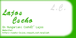 lajos cseho business card